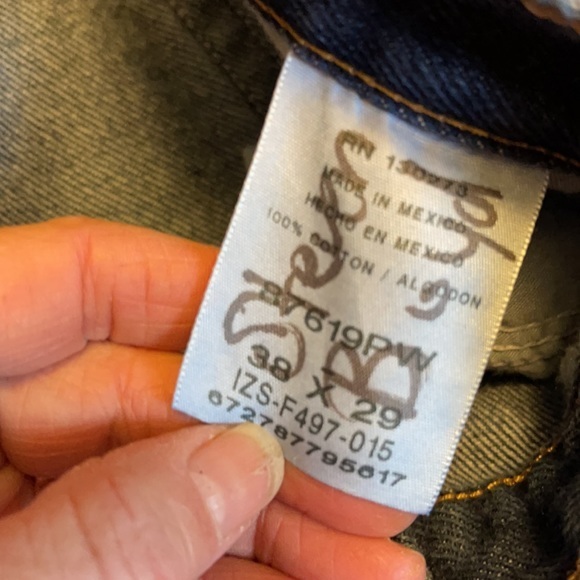 Vintage Rustler Jeans 38x29 Regular Fit Straight Leg Med. Wash - Picture 5 of 6